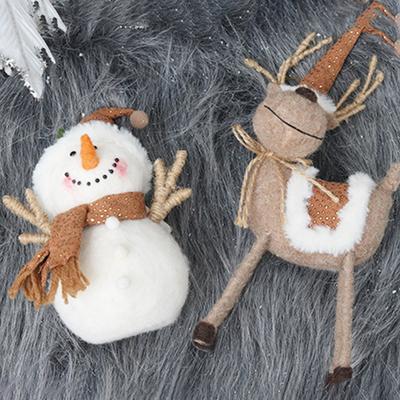 Wind Wool Felt Elk Snowman Doll Desktop Ornament 1PCS Snowman