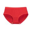 Red Antibacterial Cotton Crotch Mid Waist Plus Size Triangle Underwear For Wedding