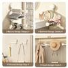 Suction Cup Hanger Organizer Retractable Adjustable Length Folding Rack Multi-function No-Drill Hanger Storage Rack Home Use
