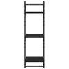 Wall Shelf Set 6 pcs Black Oak Effect 100 x 25 x 30 cm