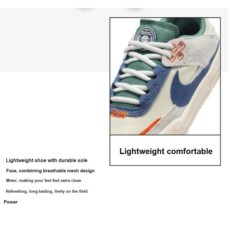 Nike Sb Day One Klasyczne Modne Antypoślizgowe Trwałe Niskie Dziecięce Buty Skate Dziecięce Buty Skate Biało-Niebieskie HM3720141