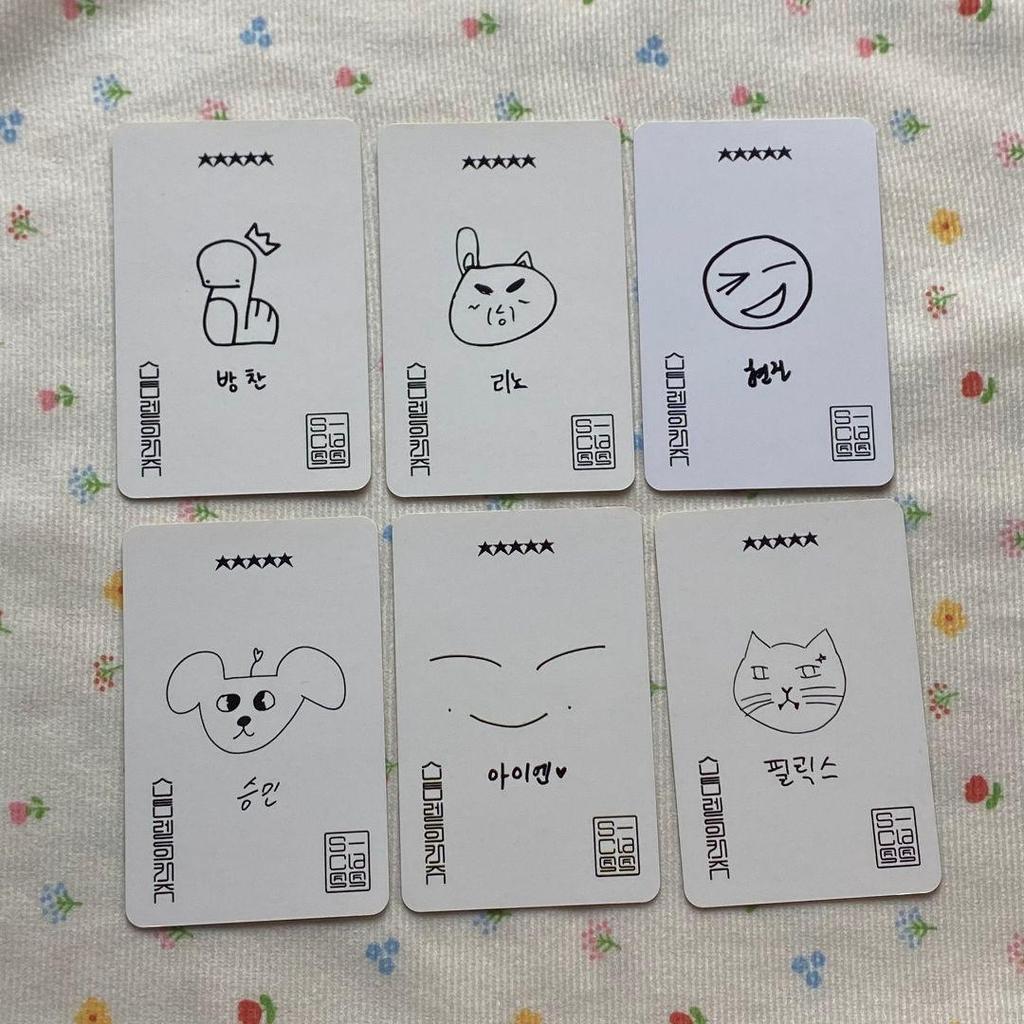 [USED] StrayKids Lakidro 4.0 Bouquet 5-star Trading Cards (6 Cards)