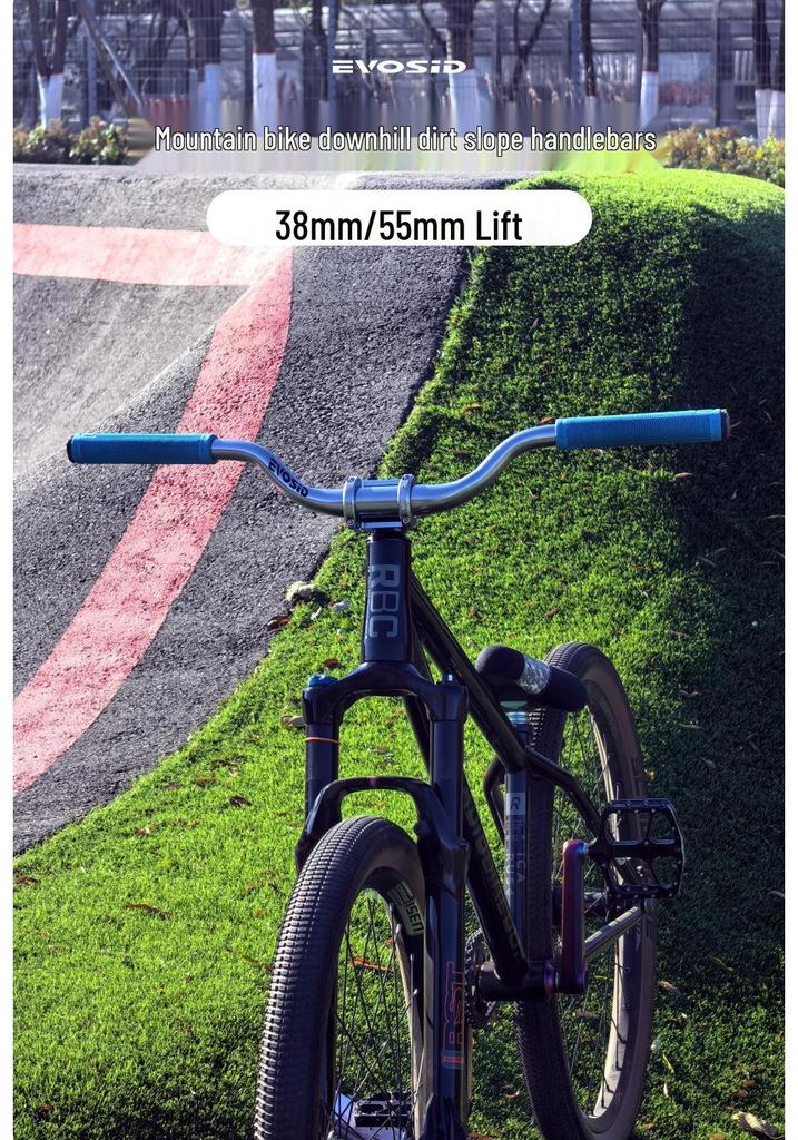 EVOSID 800mm Aluminum Alloy Mountain Bike Downhill Handlebar, High-Strength Polished Swallow Design