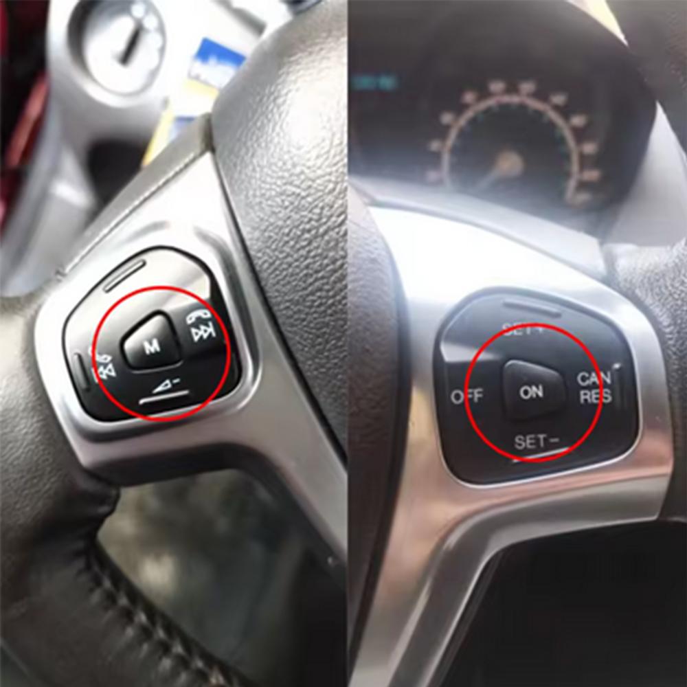 2pcs Audio Volume Steering Wheel Button Cruise Control For Ford 2013 - 2015