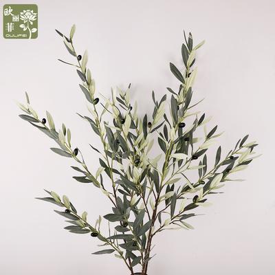 Large Branches with Fruit Simulated Olive Leaves, Interior Decoration Leaves, Floor Ornaments, Wedding Props