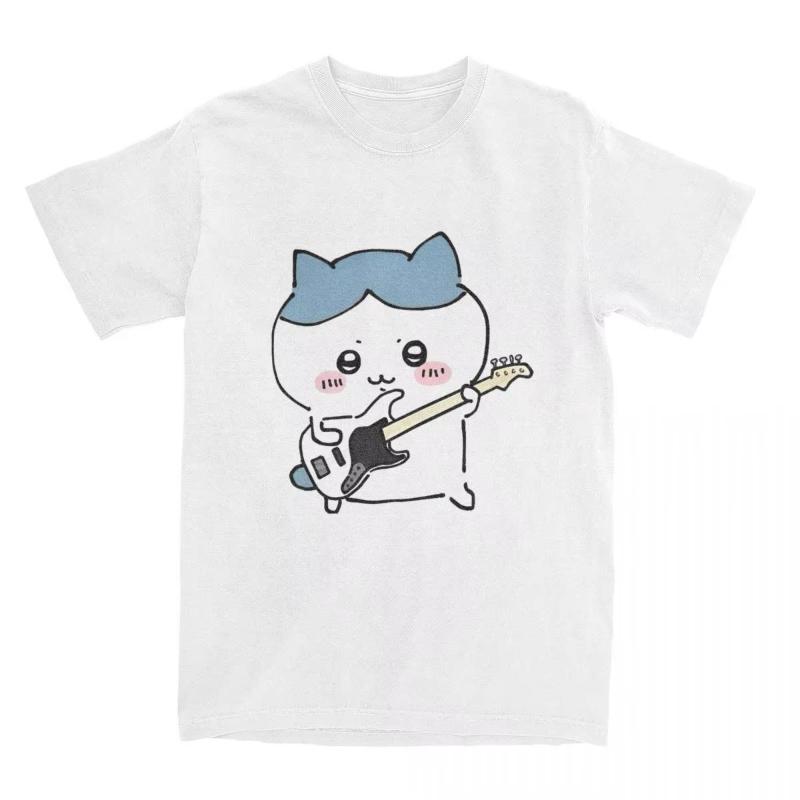 Chiikawa Cartoon TShirts Unisex Women Crewneck Cotton T Shirts Short Sleeve Tees Classic Clothes Breathable Soft