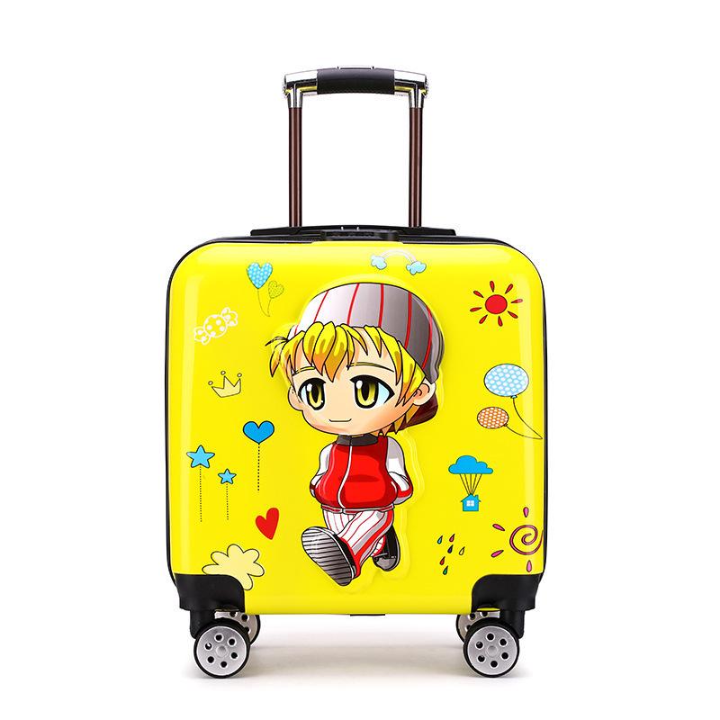 Children's Cartoon Trolley Suitcase with Universal Wheels - Ideal for Boys and Girls