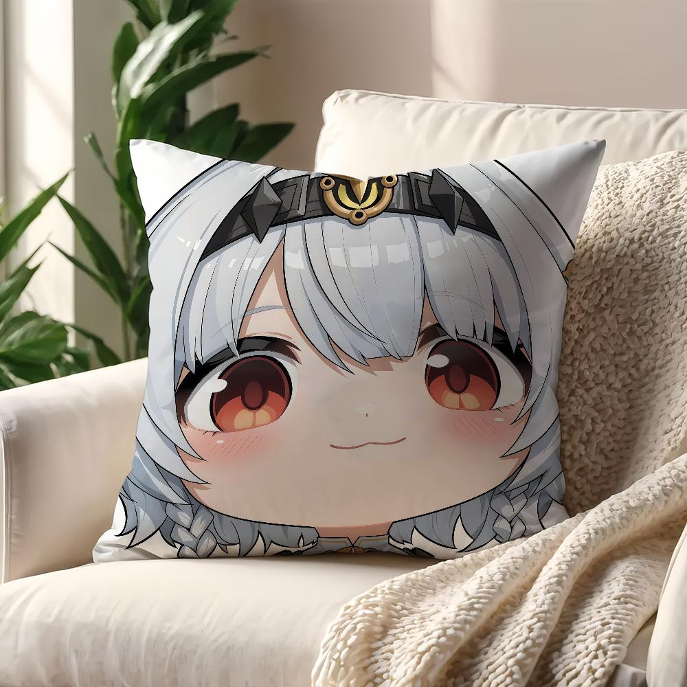 Game Cute  ZZZ Face Q-version Avatar Cushion Cover Pillow Cover Decoration Room Home Sofa Living Office Car Nordic Simplicity
