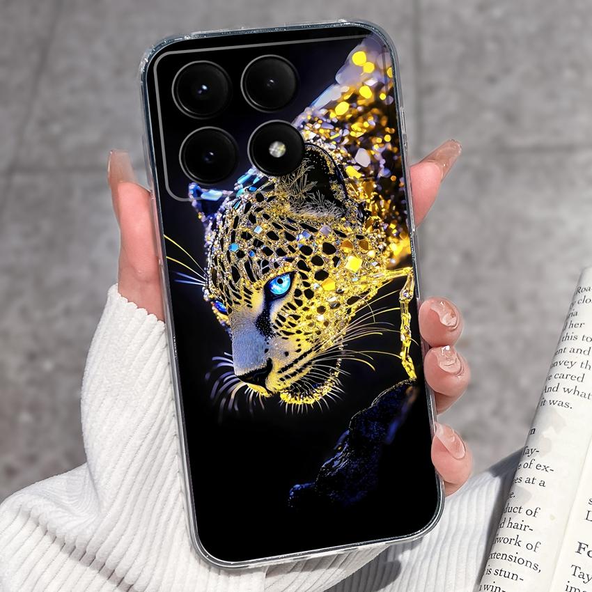 Case For Redmi K70e K60e K80 K70 K60 K50 K40 K30 K20 Pro K30i Cute Cartoon Piggy Pattern Phone Cover Transparent TPU Anti Fall Shell For Redmi Housing