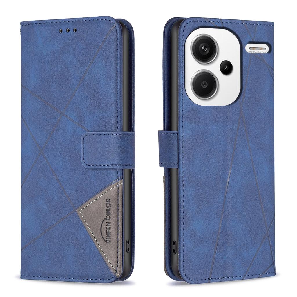 BINFEN COLOR For Xiaomi Redmi Note 13 Pro+ 5G Phone Cases Wallet Stand Geometry Imprinted Leather Cover