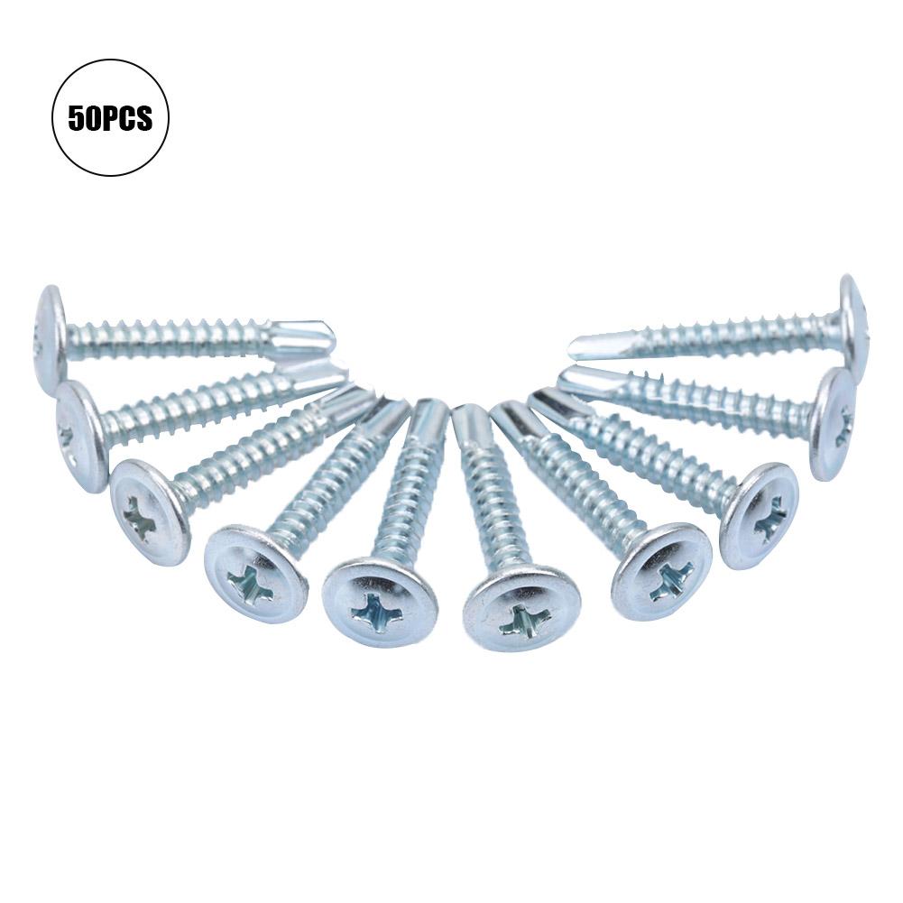 50pcs M4.2 Truss Head Self Drilling Self Tapping Screws Set Drilling Tail Screw (M4.2*19)