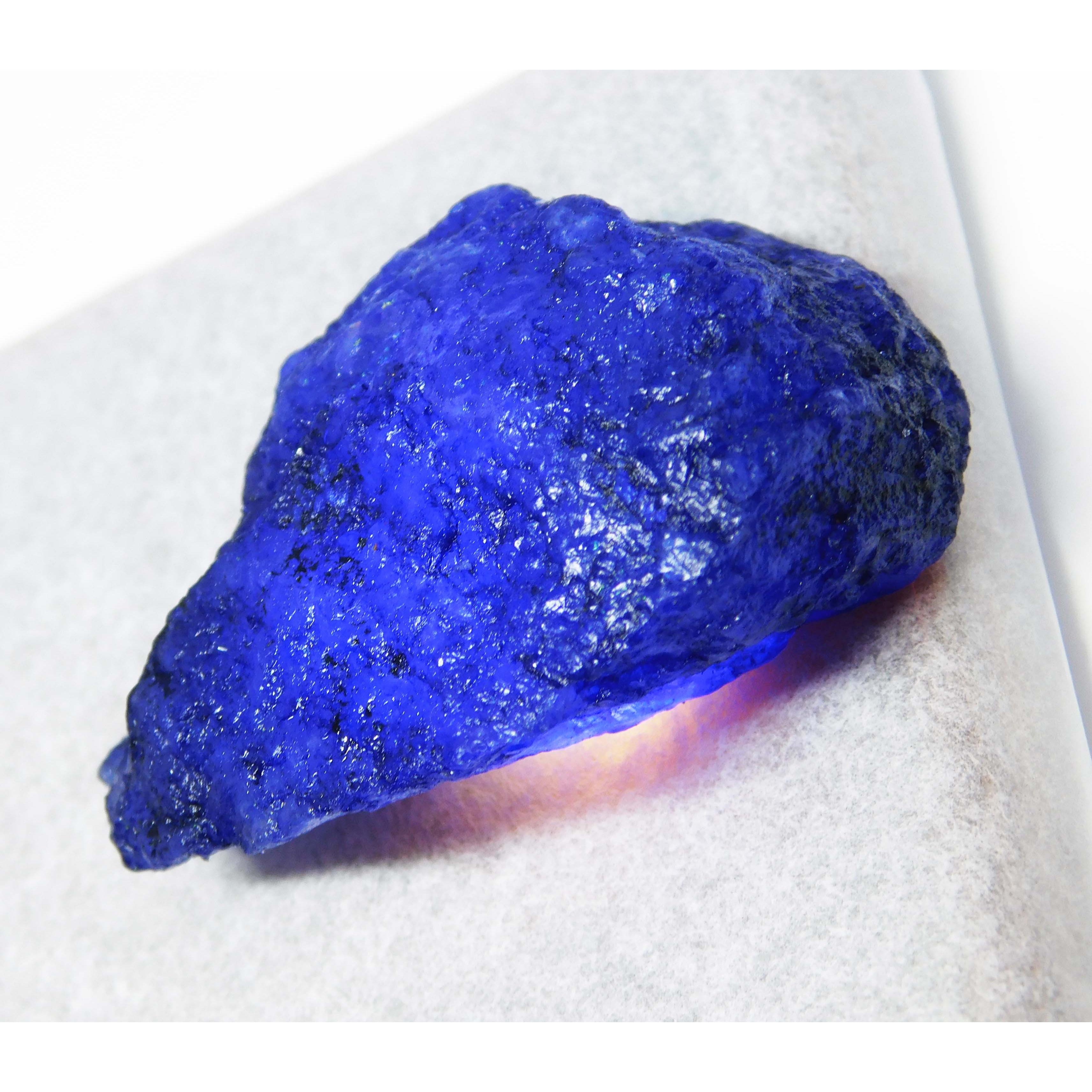 

154.30 Карат Натуральний Синій Сапфір Неогранований Необроблений СЕРТИФІКОВАНИЙ Розсипний Дорогоцінний Камінь A-2233 49 mm approx синій