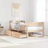 Vidaxl Bed Frame Without Mattress, 75X190 Cm, Solid Pine Wood