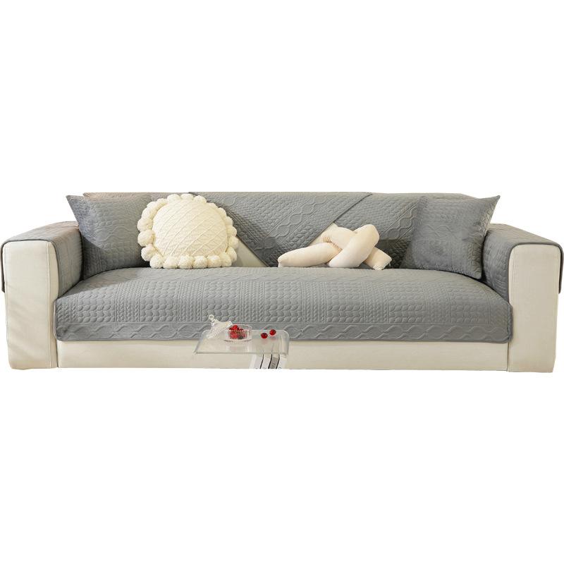 Affordable Luxury Style Plush Sofa Cushion Winter Cover Armrest Cover Towel Backrest Cover Towel Non-Slip Seat Cushions