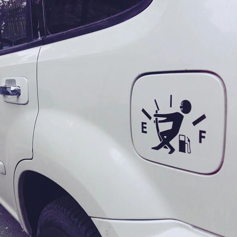 Funny Car Stickers Pull Fuel Tank Pointer Reflective Vinyl Sticker High Gas Decal Fuel Gage Empty Stickers Decal Auto Exterior