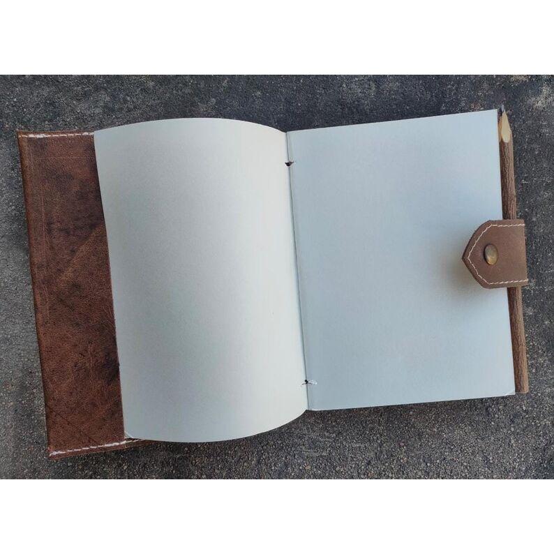 Plnitelný kožený deník Deník z pravé kůže Starožitný zápisník Rustikální kožený diář Diář z umělé kůže Cestovní deník Dárek