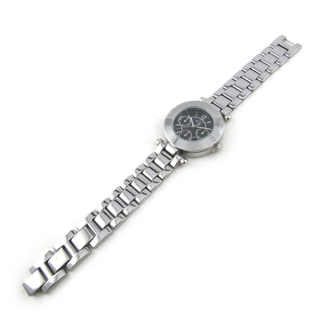 Les Trésors De Lily [N2428] - Montre femme 'Trendy' noir argenté