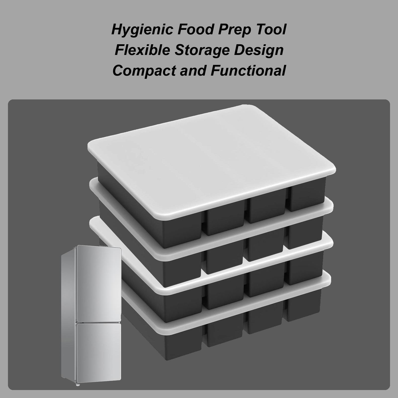 

Silicone Freezer Tray 4-Piece Reusable With Lid Easy Release Soup Silicone Freezer Molds Food Tray For Juice Sauce Broth Stock China Mainland