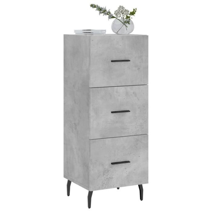 VidaXL Sideboard Concrete Grey 34.5x34x90 Cm Engineered Wood 828624