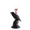 Realistic Black Crow Statue Glowing Candlestick Luminous Table Lamp Raven LED Candles  Bar