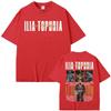 Ilia Topuria El Matador Campione UFC Maglietta Oversize Double-Sided MMA Fighting Grafica Retro Streetwear Unisex Casual Maglietta Nera
