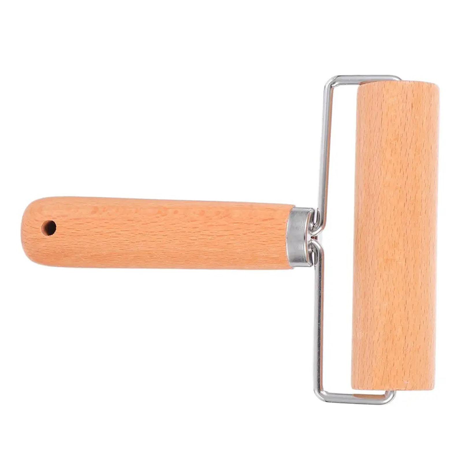 

Деревянная скалка с эргономичной ручкой для выпечки, приготовления пищи, кондитерских изделий, ролик для теста для пиццы, антипригарный кухонный инструмент