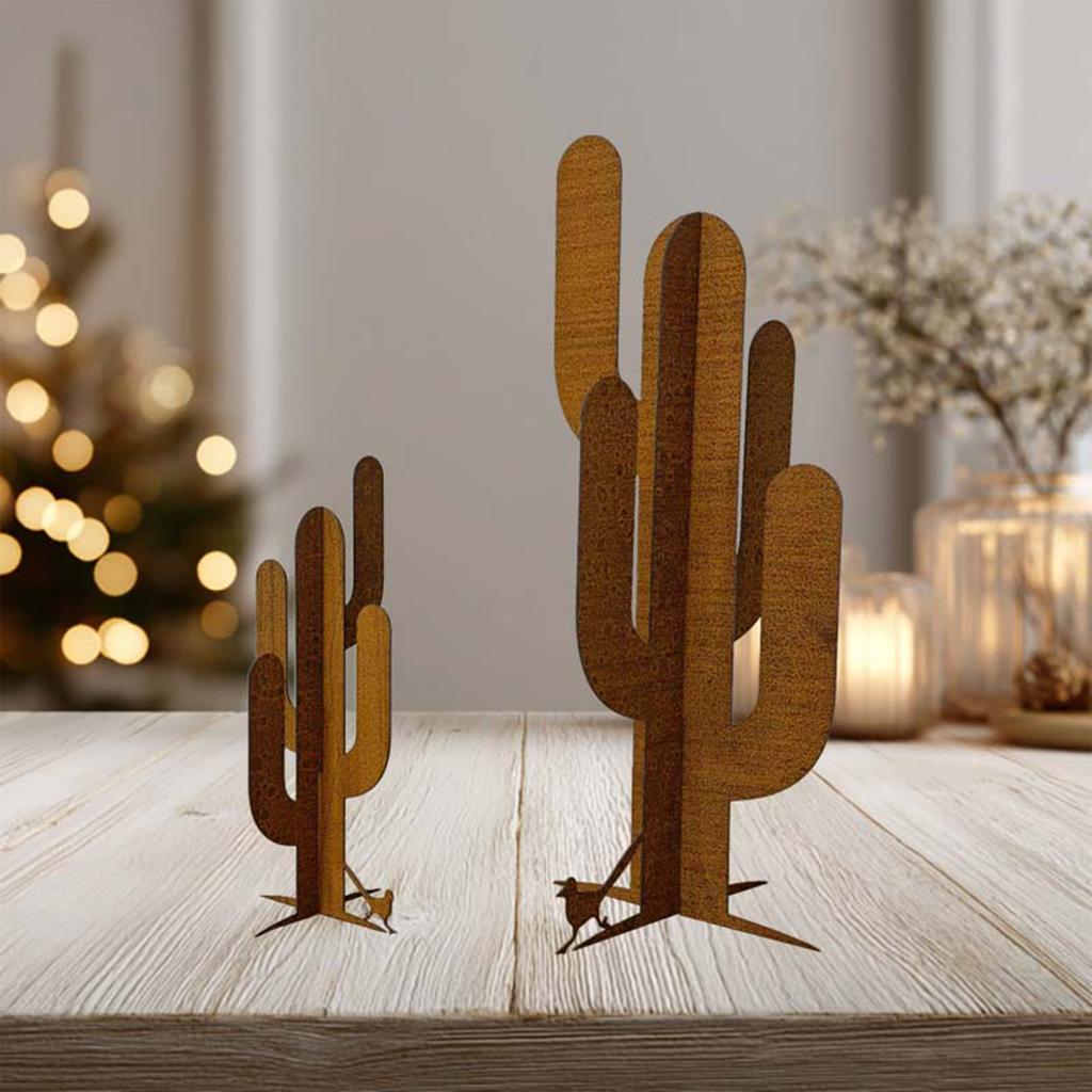 1 Pack 2pcs Home Decoration Cactus Shape Desktop Decoration Ornaments