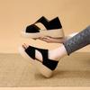 Summer New Women's Korean Style Platform Slip-On Beach Sandals - Non-Slip Rubber Outsole, Cushioned Memory Foam & Versatile All-Match Design