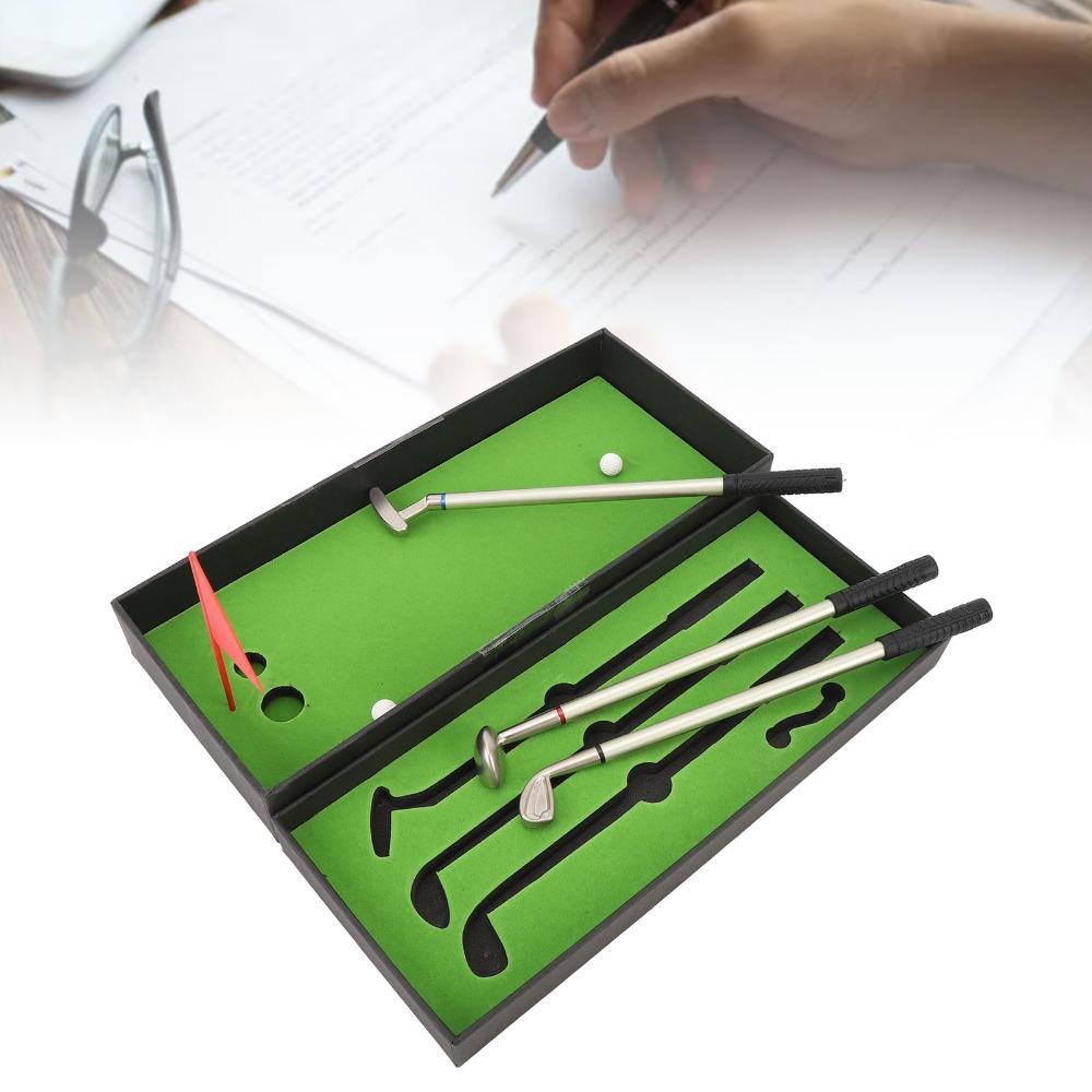 7PCS Simulated Mini Design Golfers Pen Set Smooth Writing Golfers Club Pen Set  Golf Enthusiasts