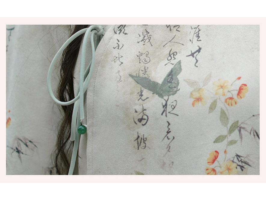 Herbst/Winter 2024 Chinesischer Retro Tang-Anzug Hanfu Cheongsam Teeset