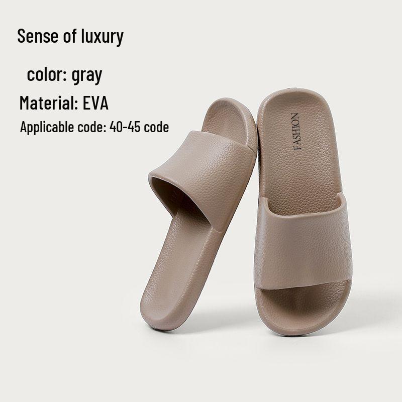 Unisex EVA Leather Texture Cloud Slippers: Odorless, Anti-Slip Indoor Footwear for Summer.