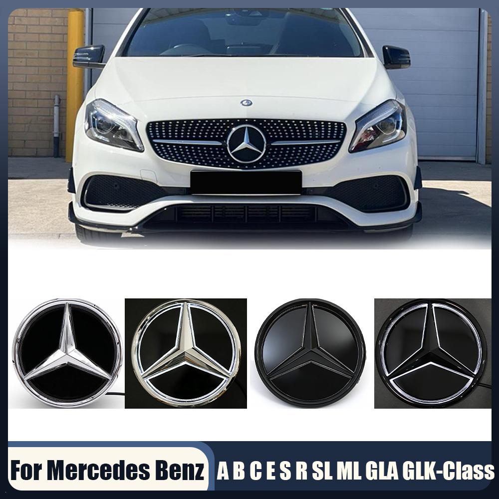 For Mercedes Benz Mirror Emblem Light Car Front Grille Illuminated Logo Star Badge W176 W246 W205 W212 W207 W217 W251 W166 X166