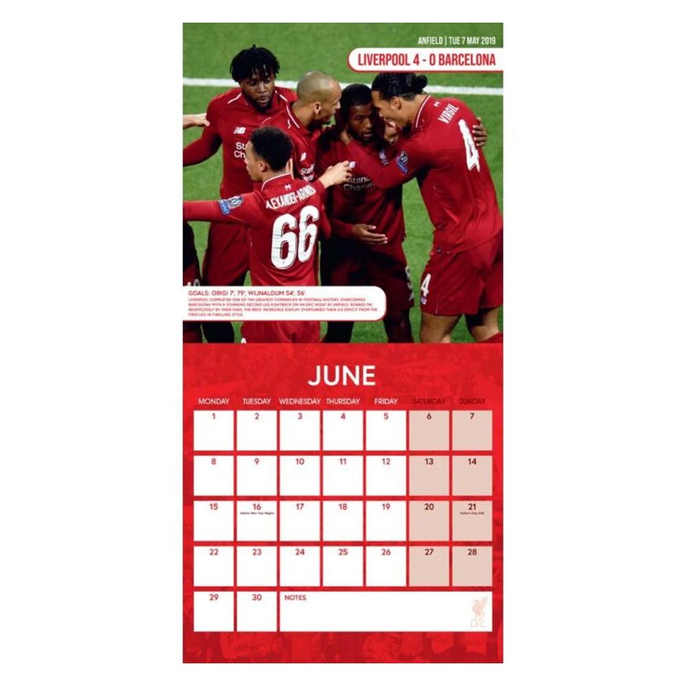 Liverpool FC 2026 Square Wall Calendar