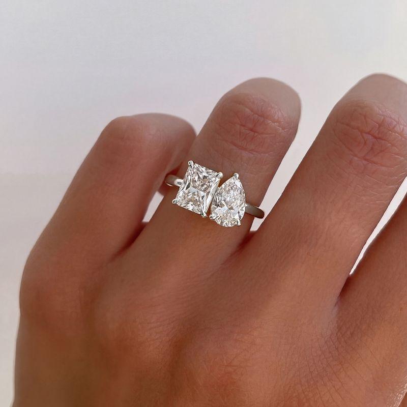 925 Zilver 1-8CT Zircon Prachtige Glanzende Ovalen Steen Ring Voor Vrouwen Verloving Bruiloft Luxe Hoge Kwaliteit Fijne Sieraden