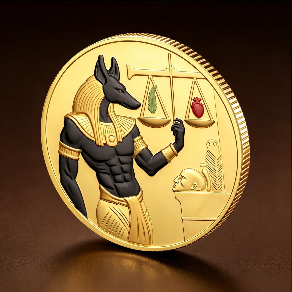 Ancient Egyptian Commemorative Coins Metal Museum Cultural and Creative, Commemorative Medals Collection Pyramid Pharaoh Relief Coins