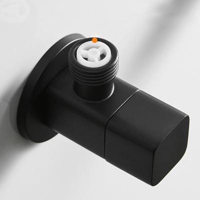 Matte Black Brass Triangle Valve Water Control Valve Chrome Copper Triangle Valve The Tap Water Valve Sewer.