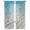 Clear Water On The Beach Drapes for Living Room Bedroom Children Room Kitchen Decor Sheer Window Curtains