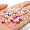 Semi-circular Simulated Pearl Beads ABS Loose Round Beads for DIY Jewelry Making Bracelet Imitation Garment Bead