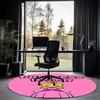 Princess Peach Printed Round Rug Carpet Chair Rug Area Rug Entryway Doormats,for Office Chair Living Room Bedroom Kitchen Room.