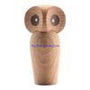 652F Lovely Owl Bird Animal Figurines Wooden Tabletop Shelf Statues Living Room Decor