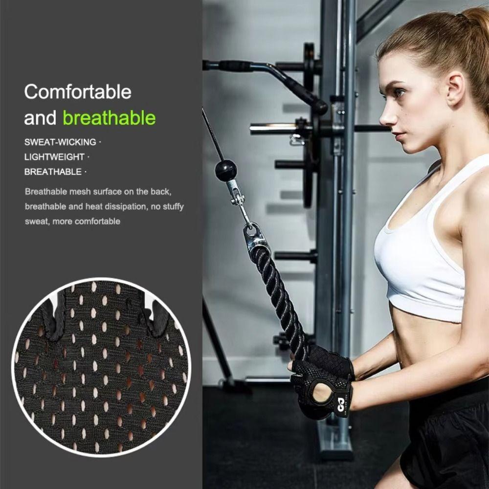 1 Pair Breathable Cycling Gloves Anti-Slip Half Finger Gloves Fitness Gloves  Weightlifting