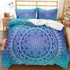 Bohemian Mandala Duvet Cover Set Twin Queen King Full Size,Blue Boho Chic Microfiber Bedding Set for Boys, Girls, Kids and Teens