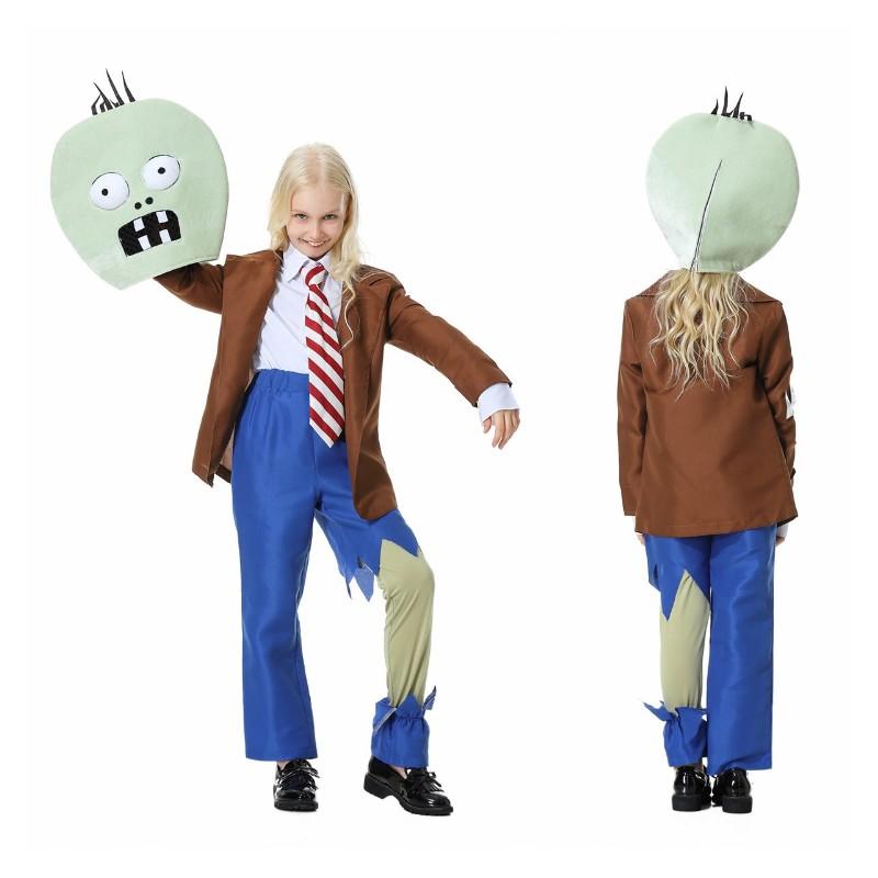Zombies Vs Plants Cosplay Costume Set Halloween Dress Up Props Kids Gift Adults