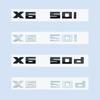 AAAOO1 Chrome Black 3D Numbers M X6M50i X6M50d X6 M50d M50i ABS Emblem for X5 Series E71 G06 Car Trunk Badge Logo Sticker