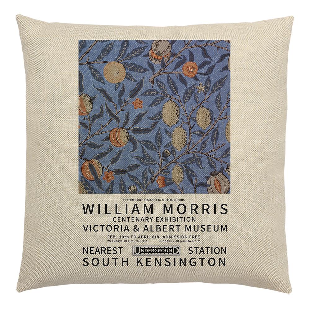 William Morris Painting Cushion Cover for Sofa Throw Pillow Cover Vintage Linen Pillow Case Home Decoration Leaf Plants Printing
