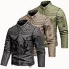 2025 Men's Retro Distressed Motorcycle Leather Jacket - Trendy European American PU Outerwear with Innovative Design