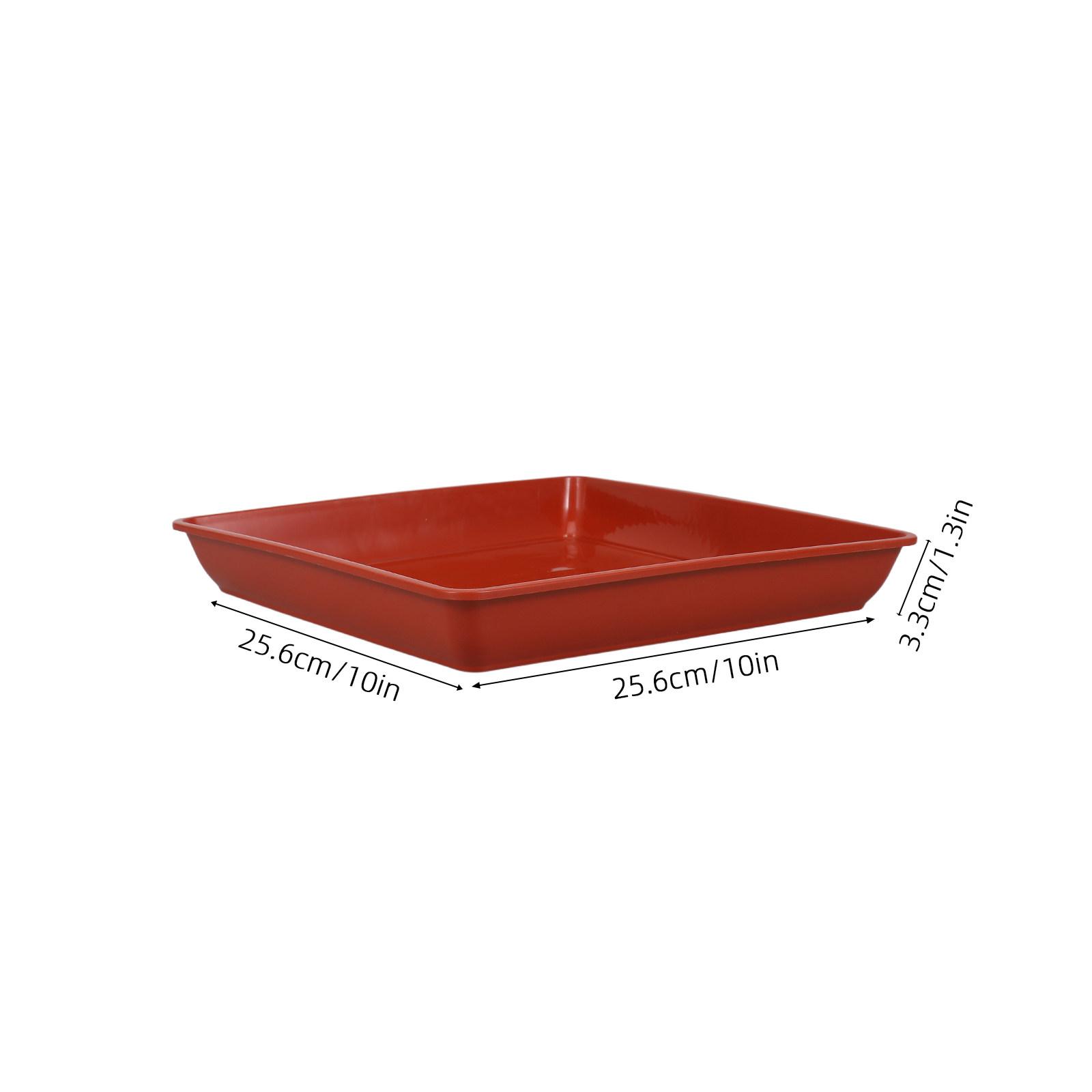

4Pcs Plant Pot Saucer 10inch Tray Flower Pots Plastic Planter Saucer Base Garden Water Catcher Trays For Plants красный