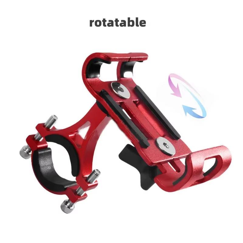 360 Rotate Aluminum Alloy Motorcycle Bicycle Phone Holder Anti-slip Bracket Support GPS Clip Bike Phone Stand for Phone