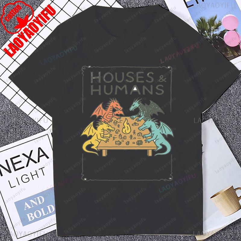 Funny DnD Houses and HuUnisexs for Gamers Dungeons and Dragons Gift Tshirt RPG Tabletop Game DM Retro 90s Unisex Unisex TShirt