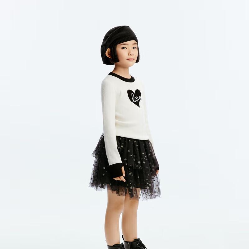 Little MO&Co. Girls  Merino Wool Long-Sleeve Sweater 120